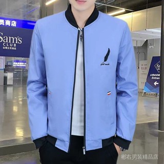 春夏季新款夾克男士修身韓版潮褂子棒球領休閒外套防曬上衣服