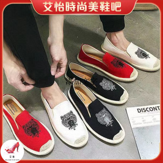 Fashion🎉豆豆鞋2025新款漁夫鞋男百搭休閒懶人鞋刺繡軟底一腳蹬老北京佈鞋懶人鞋 時尚鞋 平底鞋 高跟鞋