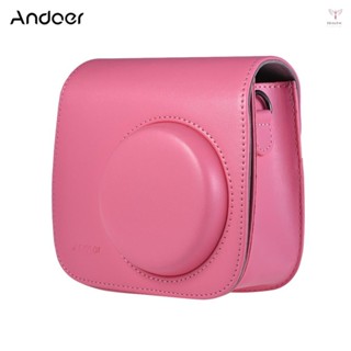 Andoer PU 即時相機包帶背帶,適用於 Fujifilm Instax Mini 9/8/8+/8s Flamin