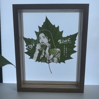 生日禮物 情人節禮物 送女生 刻字 梧桐 樹葉 雕刻 照片 定製 情人 浪漫 閨蜜 結婚 紀念