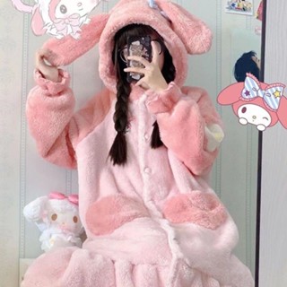 【【似是故人來】吉】.睡衣女 韓版可愛少女睡衣珊瑚絨秋冬睡袍學生加厚睡裙