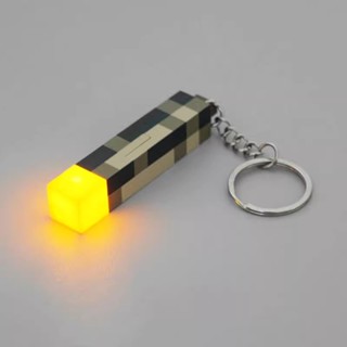 卡通迷你手電筒鑰匙扣可充電手電筒塑膠遊戲模型玩具包裝飾掛件兒童玩具禮品