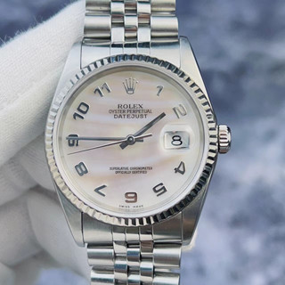 勞力士日誌型系列16234自動機械錶男36mm精鋼/18K白金圈 Rolex
