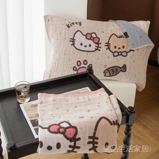 限時特惠💕【2623人好評】純棉4層紗佈枕巾傢用單條卡通可愛全棉枕頭巾蓋巾吸汗透氣不掉色 壹品生活家居