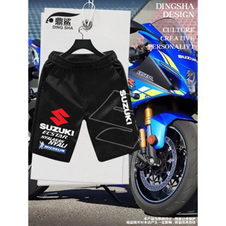 suzuki機車sbk機車gsx騎行服 速乾短褲子 男士五分褲 休閒五分褲