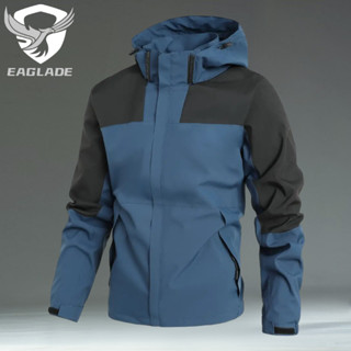 Eaglade 摩托車騎行飛行員夾克男士防水風衣防刮 9816 藍色 E05