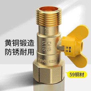 【臺灣熱銷】【3863人收藏】海立燃氣閥門天然氣熱水器家用4分外絲全銅球閥煤氣管接頭開關【JJWJ】