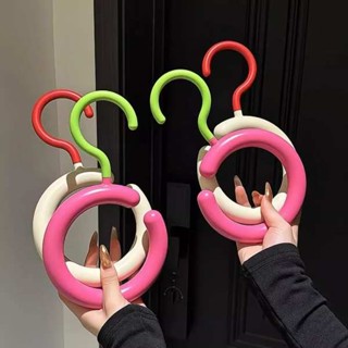 掛衣架 曬衣架 帽子收納神器家用圍巾絲巾多功能衣架包包掛鉤衣帽展示架多巴胺色