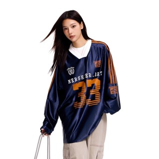 美式復古 棒球服 棒球衣 美式復古上衣 寬鬆 oversize 不起球 美式複古球衣T恤長袖潮流秋季運動情侶寬