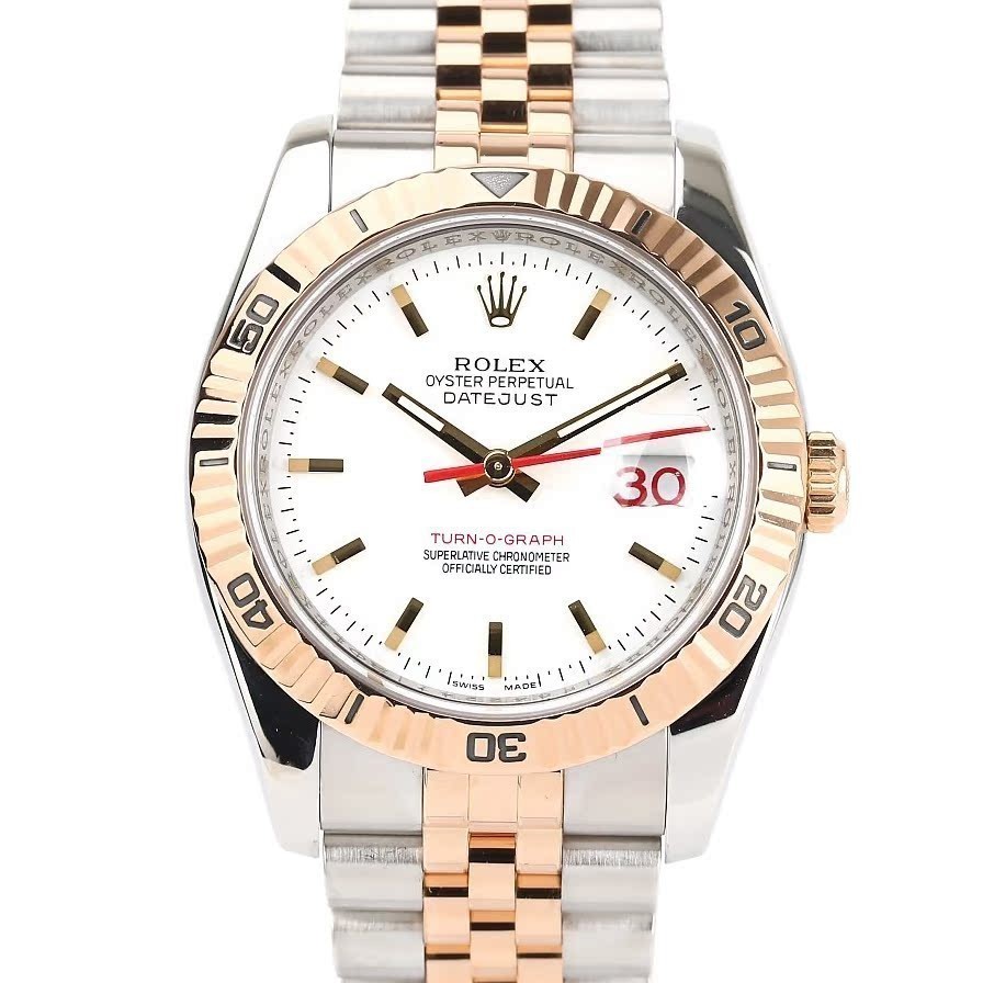 勞力士日誌型自動機械日期間金男式手錶-116231 Rolex