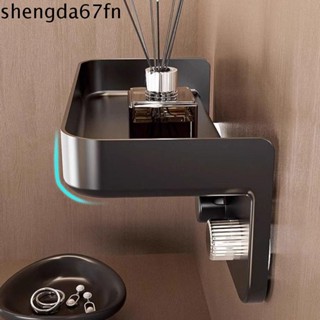 SHENGDA壁掛式置物架,節省空間耐用的收納盒,收納盒無需鑽孔帶吸盤掛鉤多用途收納架家