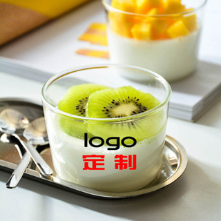 客製化 玻璃杯 LOGO定製 玻璃杯 ins風 耐高溫牛奶杯 拿鐵咖啡杯 喝水商用廣告訂製杯