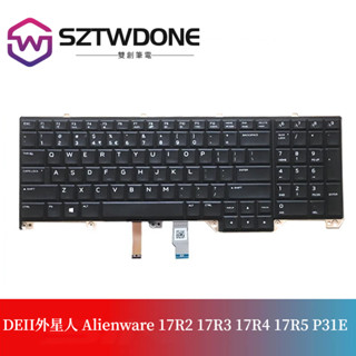 適用DEII外星人 Alienware 17R2 17R3 17R4 17R5 P31E 筆記型電腦鍵盤