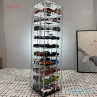 含發票 模展示架 可旋轉透明模型收納架盒 陳列櫃多美卡小汽車