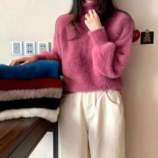 半領毛衣女秋季寬鬆長袖針織上衣