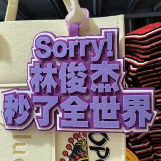 林俊杰秒了全世界行李箱包包吊飾織布書包演唱會周邊應援掛飾JJ Lin's global luggage bag pend