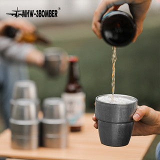 MHW-3BOMBER轟炸機咖啡杯 Cream雙層不銹鋼杯 冰美式拿鐵杯啤酒杯