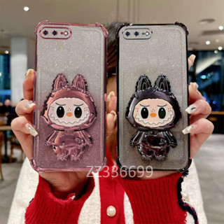 外殼 iphone 6 6s 7 8 plus se 手機殼支架支架矽膠四角保護 labubu clear