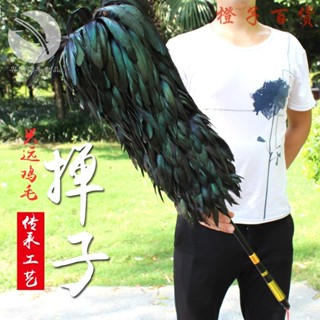 🔥免運🔥雞毛禪子 雞毛撢子 除塵撢 雞毛撢 伸縮除塵 黑色鷄毛撣子除塵傢用可伸縮清潔掃灰純手工不掉毛加長除塵車撣子