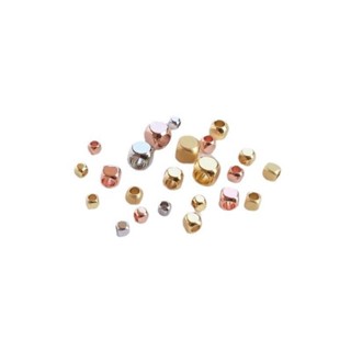 宏雲Hongyun-Ala新品-保色18K包金白金啞金色小方珠散珠方形珠diy珍珠水晶玉石隔珠配件