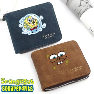 Spongebob SquarePants 卡通錢包高品質多功能收納錢包拉鍊錢包,內建銀行卡、硬幣等