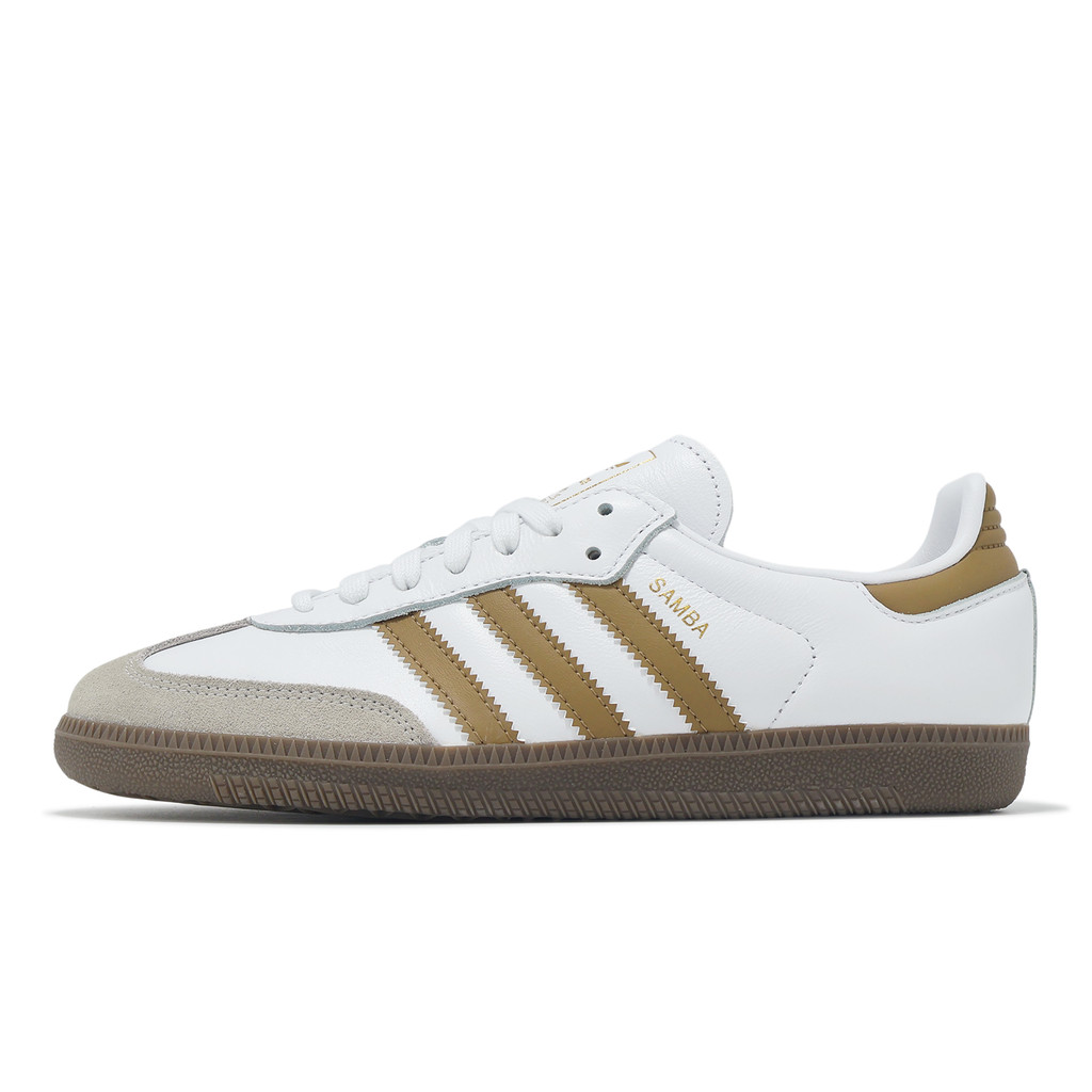 adidas 休閒鞋 Samba OG 男鞋 女鞋 白 棕 三葉草 德訓鞋 愛迪達 [ACS] JH8796