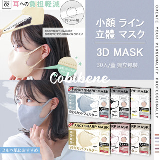 日本口罩 獨立包裝（30入/盒裝）樂天熱銷 成人小顏 高CP 3D立體防曬 一次性 網美 透氣 小臉不勒耳 高階品質口罩