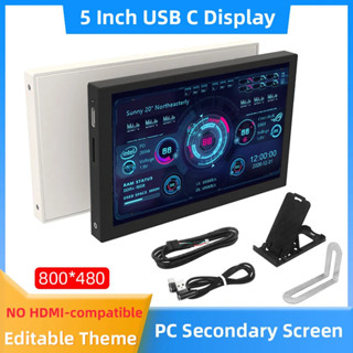 5 英寸 IPS Type-C 副屏電腦 CPU GPU RAM 硬碟顯示器動態可編輯主題 USB 顯示子屏 LCD 無