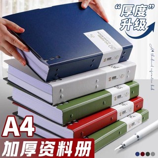 低價秒殺 [大容量收納]A4資料冊複古檔案夾透明翻頁大容量多功能捲子試捲收納整理神器