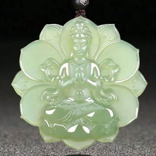 新疆天然和田阿富汗玉蓮花觀音玉石吊墜項鍊菩薩掛件玉佩玉墜女新疆天然和田阿富汗玉蓮花觀音玉Q66620250517