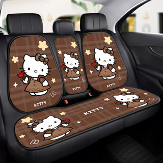 凱蒂貓汽車坐墊新款卡通座墊四季通用座套HelloKitty八件套2024座椅墊
