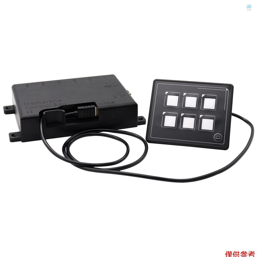 Crtw 汽車通用 6P 薄膜控制開關面板帶背光模塊 LED 觸摸電子配件 USB 電纜內置 PPTC IP67 防水