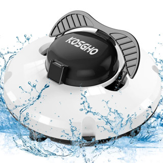 KOSGHO 自動真空泳池機器人吸塵器無綫 IPX8 防水雙電機強吸力自動停車 120 分鍾執行時間