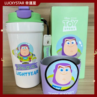 【現貨 噹天出貨】水杯 咖啡杯 保溫杯新款杯具熊巴斯光年咖啡杯隨手保溫杯一蓋雙飲316不銹鋼辦公水杯