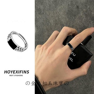 💝金生相玉珠寶💝批發（11.8）S925純銀原創設計棊盤格戒指情侶小眾簡約個性食指指環時尚氣質潮