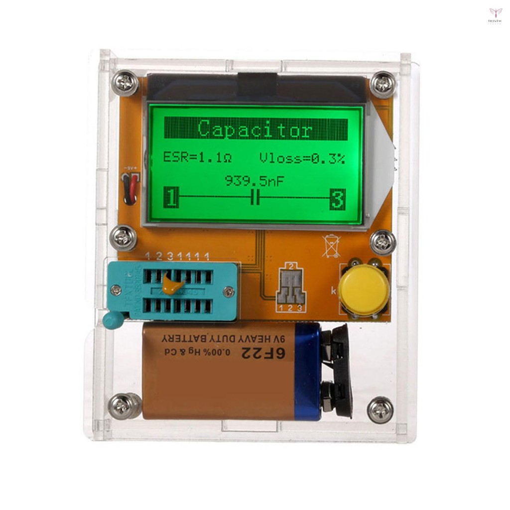多功能液晶背光晶體管測試儀二極管三極管電容esr表mos PNP NPN LCR帶外殼