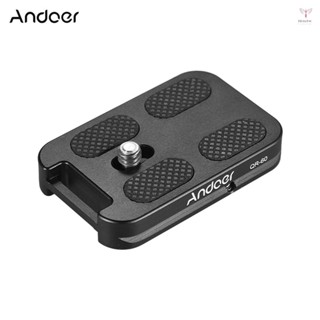 Toyutw)andoer QR-60 鋁合金通用快裝板 1/4" 螺絲安裝帶連接環,適用於佳能數碼單反相機的 Arca