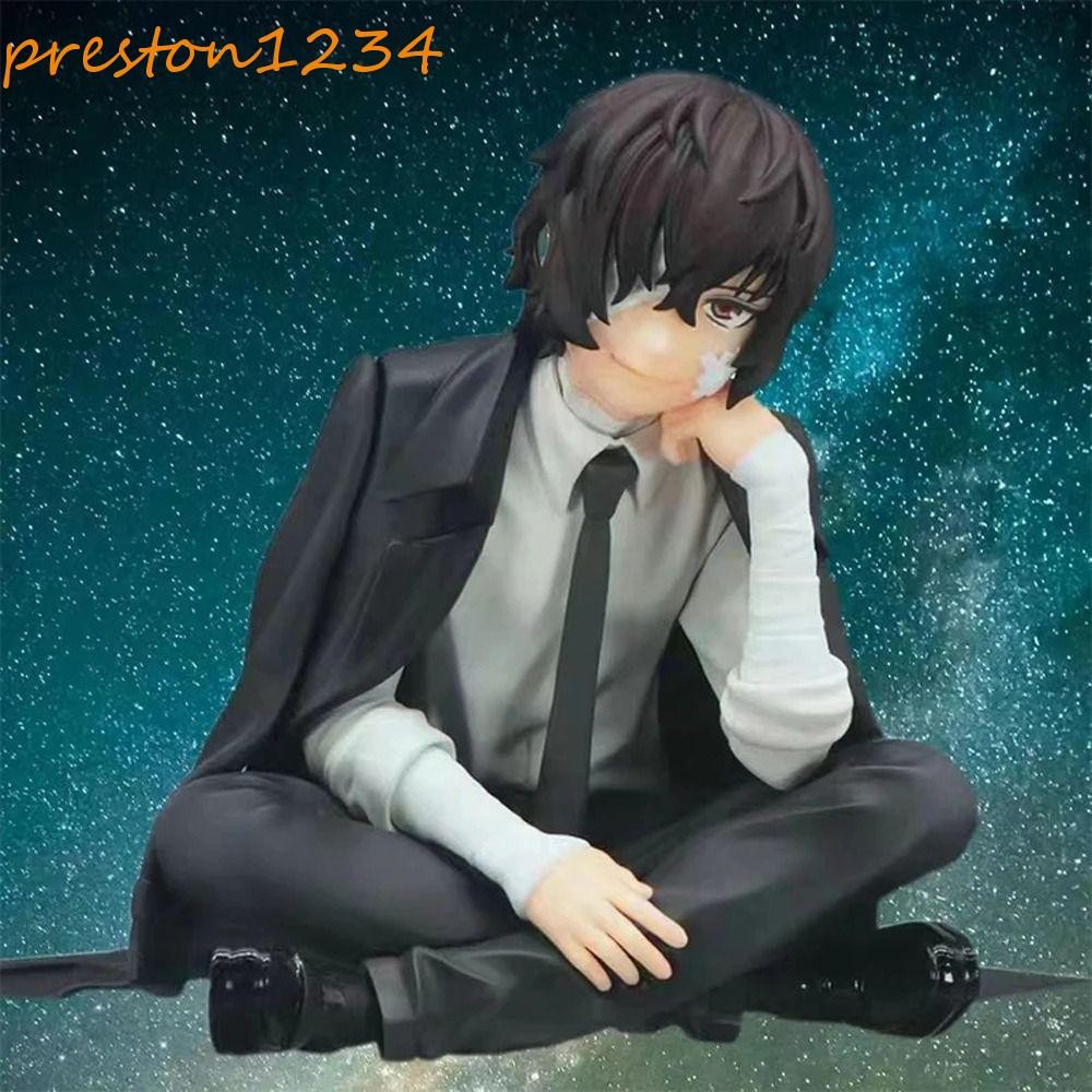 PRESTONBungo流浪狗圖,卡通模型玩具太宰治圖,麵條塞PVC13.5厘米中島壽司玩具