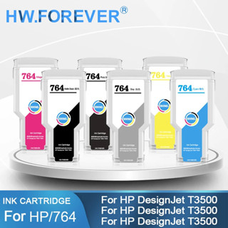 適用於 HP 764 相容墨盒 適用於 HP DesignJet T3500 列印機，帶染料顔料全墨水鮮豔色彩卽插卽用墨