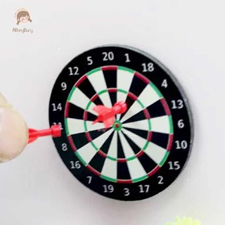 ABongBang 1set 微型娃娃屋飛鏢板飛鏢遊戲套裝玩娃娃屋 Miniaturas 家居裝飾配件玩具假裝玩具不錯