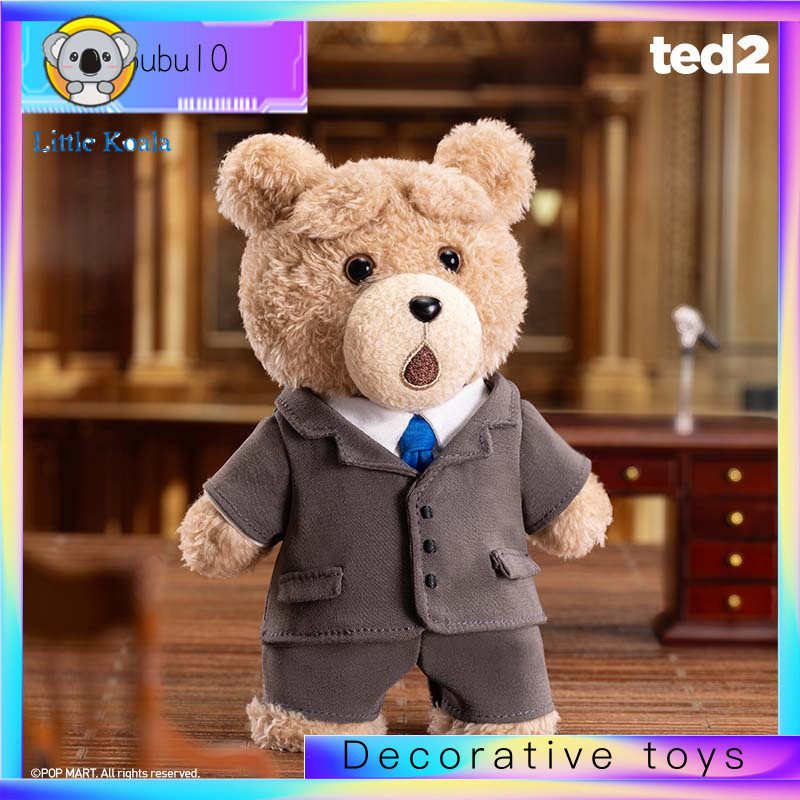 POPMART官方 Ted2泰迪熊係列可動毛絨掛件禮物