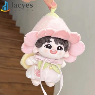 LACYES娃娃衣服套裝,花朵帽帶翼10釐米棉娃娃衣服,粉色的迷人的創意娃娃裝扮套裝