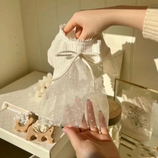 【Lucky寵物】日韓夏季寵物狗狗貓咪馬爾濟斯小型犬可愛蝴蝶結高貴弔帶連衣裙