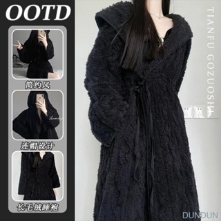 【限時免運】黑色珊瑚絨睡袍女冬季加絨加厚長款浴袍睡衣連帽法蘭絨秋冬可外穿 浴袍 睡袍 睡衣冬天 冬天睡袍
