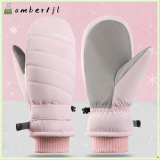 AMBER1冬季手套,可觸摸螢幕暖暖的觸控式螢幕手套,2024全手指防水駕駛連指手套騎自行車駕駛