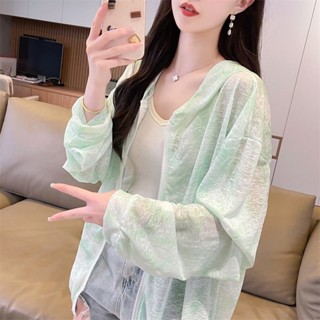 現貨速發#韓版上衣 女生著裝個性印花薄款透氣防曬衣寬鬆夏季新款大尺碼小外套外套上衣韓版百搭長袖上衣