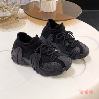 【蜜希爾】網紅爆款襪子正品運動鞋2025新款夏季老爹輕便飛織彈力透氣懶人鞋