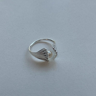 飾品 戒指 仿珍珠 貝殼 女士 鍍銀 指環 個性 時尚 小清新 氣質 百搭 配飾