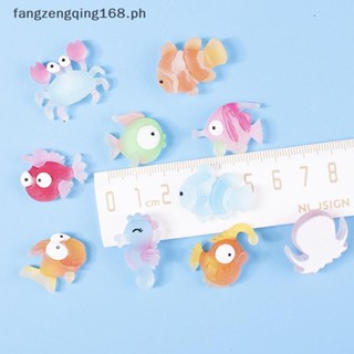 F8ph 10 件卡通魚可愛樹脂系列首飾製作 DIY 家居裝飾配件 f8ph