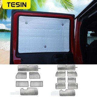 JEEP WRANGLER TESIN 汽車窗簾前後窗擋風玻璃遮陽隔熱罩適用於吉普牧馬人 JK 2007-2017 2/